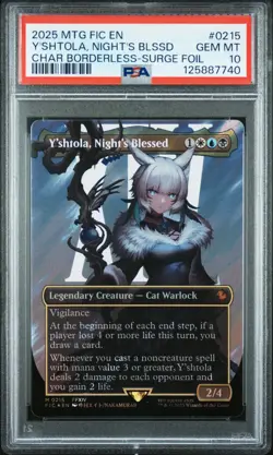 2025 MTG FINAL FANTASY COMMANDER #0215 Y'SHTOLA, NIGHT'S BLESSED PSA 10 - Image 1