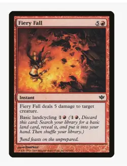 Fiery Fall MTG CON LP | Pauper EDH Landcycling Land Tutor Fetch Removal - Image 1