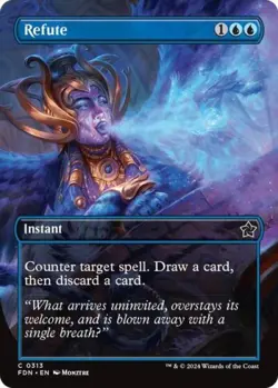 Refute (Borderless) - Near Mint MTG Foundations - Image 1