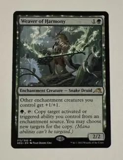 MTG Weaver of Harmony - Kamigawa Neon Dynasty NM - Image 1