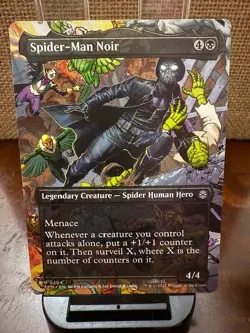 MTG Marvel's Spider-Man Spider-Man Noir (Borderless) Uncommon Regular 0204 M+! - Image 1