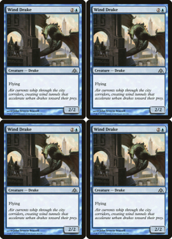 Wind Drake X4 Dragon's Maze #20 MTG Magic the Gathering Excellent NM 2Fire Games - Image 1