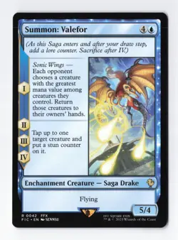 Summon: Valefor Normal R Final Fantasy MTG Magic the Gathering Card NM - Image 1