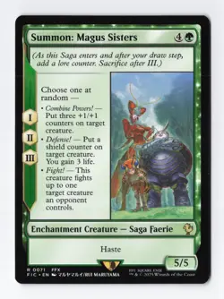 Summon: Magus Sisters Normal R Final Fantasy MTG Magic the Gathering Card NM - Image 1