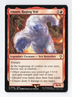 Umaro, Raging Yeti Normal R Final Fantasy MTG Magic the Gathering Card NM - Image 1