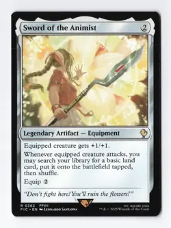 Sword of the Animist Normal R Final Fantasy MTG Magic the Gathering Card NM - Image 1