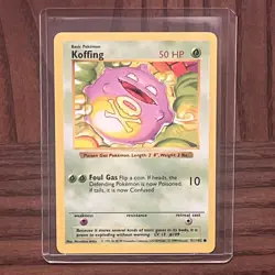 Pokemon Koffing 51/102 WotC Base Set Shadowless Unlimited NM - Image 3