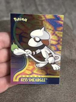 2001 Topps Pokemon Johto Smeargle #235 Silver Foil Holo Blue Logo 1st Edition - Image 4