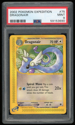 2002 POKEMON EXPEDITION #75/165 DRAGONAIR EREADER PSA 9 ***LOW POP 61*** - Image 1
