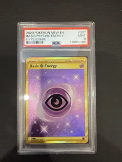 2023 Pokemon 151 Hyper Rare 207/165 Basic Psychic Energy PSA 9 MINT - Image 1