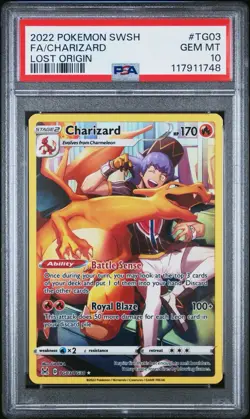 Charizard Lost Origin - Full Art - #TG03/TG30 Rare Pokemon TCG PSA 10 GEM MT - Image 1