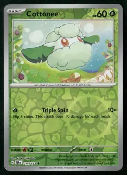 Pokemon Temporal Forces 014/162 Reverse Holo - Cottonee - Image 1