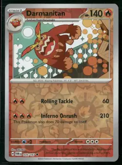 Pokemon Twilight Masquerade 035/167 Reverse Holo Darmanitan - Image 1