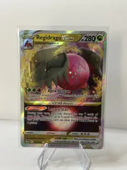 Regidrago VSTAR 136/195 Near Mint SWSH12: Silver Tempest Ultra Rare Pokemon - Image 1