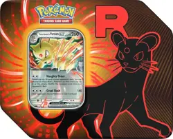 Pokemon Scarlet & Violet Destined Rivals Team Rocket's Persian Ex Tin Sealed - Image 1