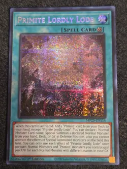 Yugioh! TCG - Primite Lordly Lode - Prismatic Secret Rare - MP25-EN114 - Image 1