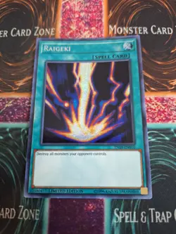 Yugioh Raigeki TN19-EN010 Prismatic Secret Rare Limited Near Mint - Image 1