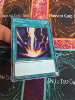 Yugioh Raigeki TN19-EN010 Prismatic Secret Rare Limited Near Mint - Image 2