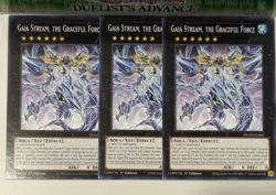 Yugioh! 3x Gaia Stream, the Graceful Force DUAD-EN047 Common 1st Ed NM - Image 1