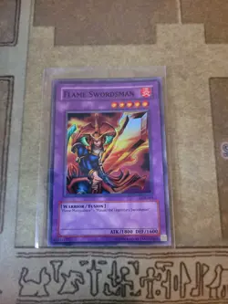 YUGIOH FLAME SWORDSMAN LOB-003 SUPER UNLIMITED ED VLP 1996 - Image 1