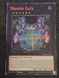 Yugioh 1x Dragon Gate Prismatic Secret Rare MP25-EN148 2025 Mega-Pack 1st Ed NM - Image 1