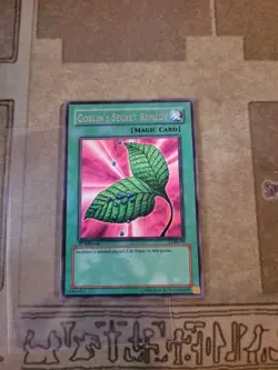 YUGIOH GOBLINS SECRET REMEDY LOB-099 RARE 1ST ED VLP 1996 REDISH/ORANGE BACK - Image 3