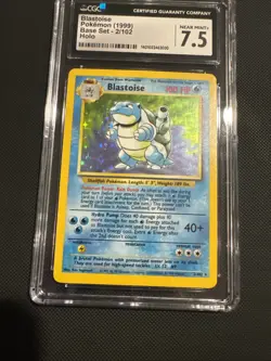 Pokemon Card Blastoise Base Set Rare Holo CGC 7.5 WOTC 1999 2/102 Rare TCG - Image 4