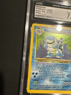 Pokemon Card Blastoise Base Set Rare Holo CGC 7.5 WOTC 1999 2/102 Rare TCG - Image 5