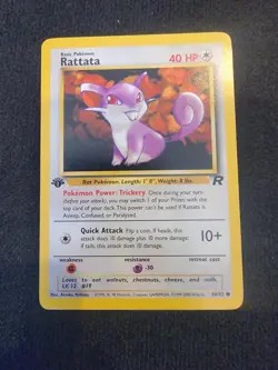 1x Rattata - Pokemon Card - Team Rocket - 1st Edition - 66/82 - LP - Image 1