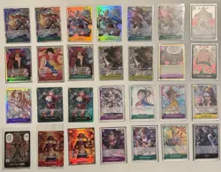 ONE PIECE 28 CARD LOT ALT ART LEADER SUPER RARE LUFFY ZORO YAMATO PUDDING KUZAN - Image 1