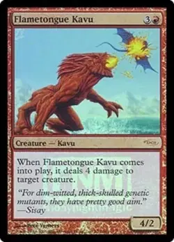 FOIL Flametongue Kavu NM FNM Promo MTG Magic the Gathering Red English Card - Image 1