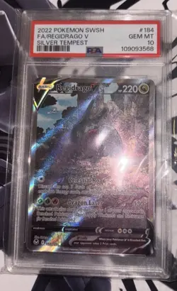 PSA 10 GEM MINT Regidrago V Alt Art 184/195 Silver Tempest Pokemon Card 2022 - Image 3