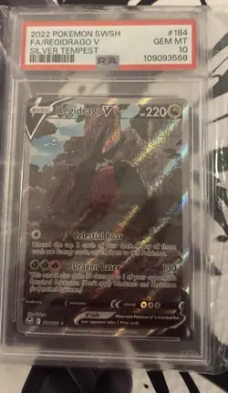 PSA 10 GEM MINT Regidrago V Alt Art 184/195 Silver Tempest Pokemon Card 2022 - Image 4