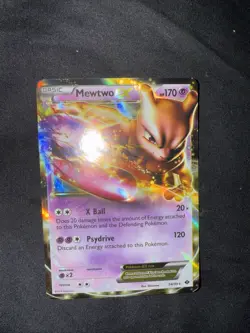Pokemon TCG English Card Next Destinies Mewtwo EX 54/99 Holo Rare - Image 1