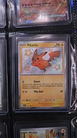 Pikachu Paldean Fates Shiny Holo Rare NM Card En 131/091 Pokemon TCG - Image 1