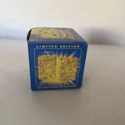 Pokemon Burger King 23k Gold Plated Trading Card PIKACHU Sealed In blue Box - Image 4