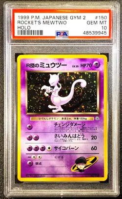 Psa 10 Rocket's Mewtwo holo Gym Challenge Japanese pokemon Card - Image 1