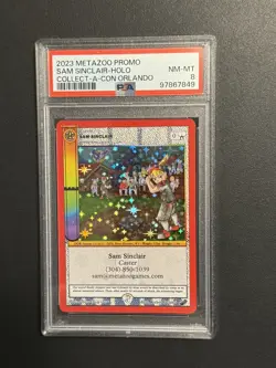 PSA 8 NM-MT MetaZoo SAM SINCLAIR Collect-A-Con Orlando Florida 2023 Promo Card - Image 1