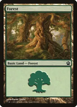 FOIL Forest (249) | MtG Magic Theros | English | Near Mint-Mint (NM-M) - Image 1