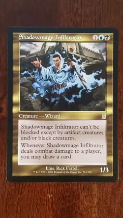 Shadowmage Infiltrator Odyssey EX/LP #294 MTG Magic the Gathering Creature Rare - Image 1