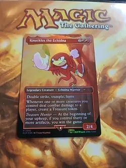 Knuckles the Echidna Borderless Rainbow Foil - Mythic - Secret Lair MTG - NM - Image 1