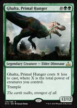 1x Ghalta, Primal Hunger Light Play, English Rivals of Ixalan MTG Magic - Image 1