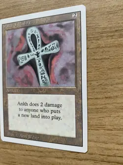 MTG: MAGIC THE GATHERING REVISED 3ED : RARE : ANKH OF MISHRA UNPLAYED MINT / NM - Image 3