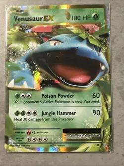 Venusaur EX 1/108 NM Holo Rare Evolutions Near Mint Pokemon TCG 2016 - Image 1