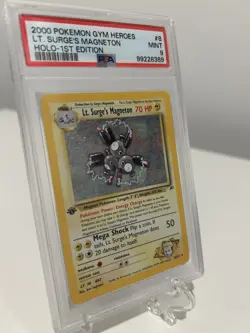 2000 Pokemon Gym Heroes Lt. Surge's Magneton Holo 1st Edition PSA 9 - Image 3