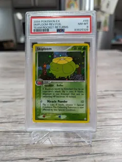 Pokemon PSA 8 NM-MT Skiploom 49/109 EX Team Rocket Returns Reverse Holofoil 2004 - Image 1