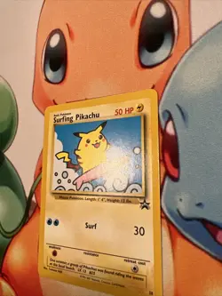 Surfing Pikachu 28 Pokemon TCG WOTC Black Star Promo Vintage NM/M (002) - Image 3