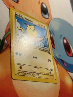 Surfing Pikachu 28 Pokemon TCG WOTC Black Star Promo Vintage NM/M (002) - Image 4
