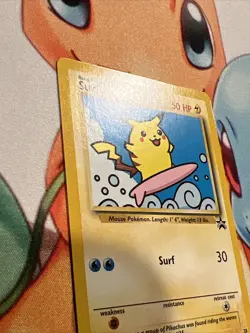 Surfing Pikachu 28 Pokemon TCG WOTC Black Star Promo Vintage NM/M (002) - Image 5