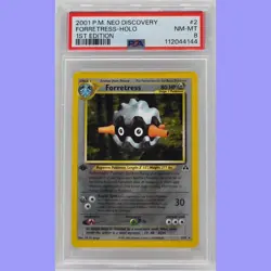 Pokemon 1st Edition Forretress Holo 2/75 Neo Discovery PSA 8 NM/Mint - Image 1